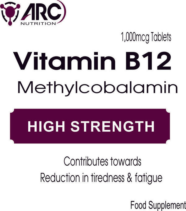 Vitamin B12 (Methycobalamin) 1000mcg | Tiredness, Fatigue & Immune System