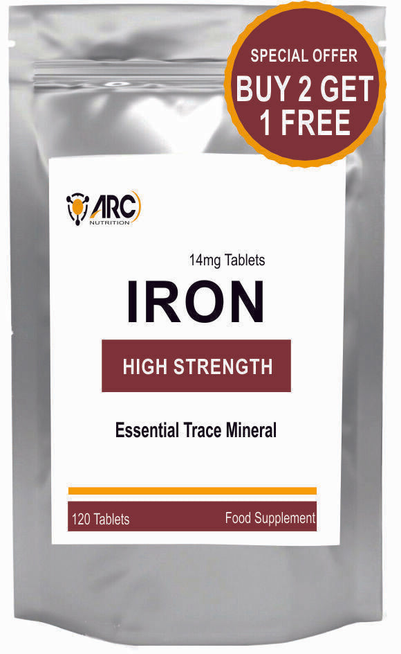 IRON Tablets 14mg ONE-A-DAY Energy Pregnancy Anaemic Tirednes Sugar Coated