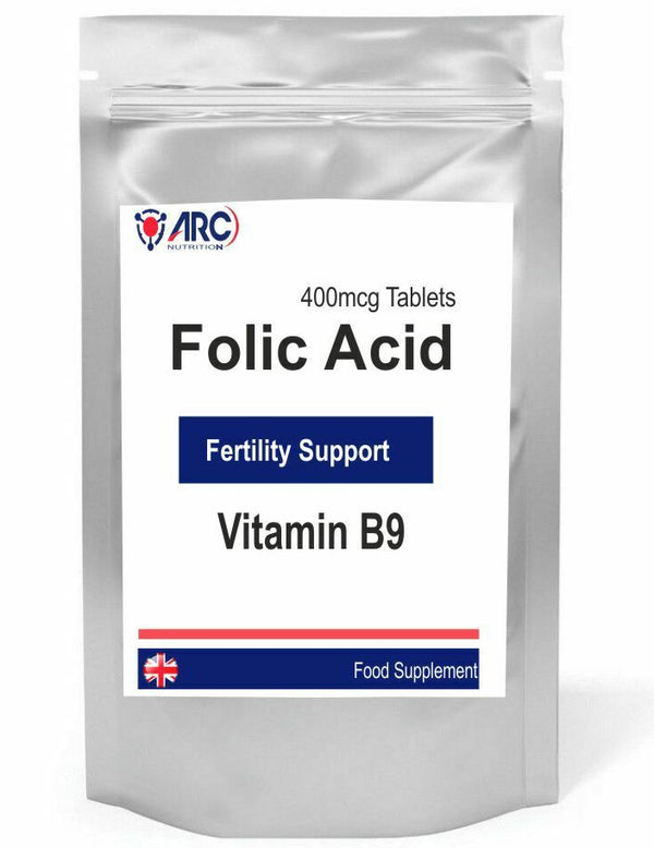 Folic Acid 400mcg Tablets High Strength Healthy Pregnancy Support (Vit. B9)