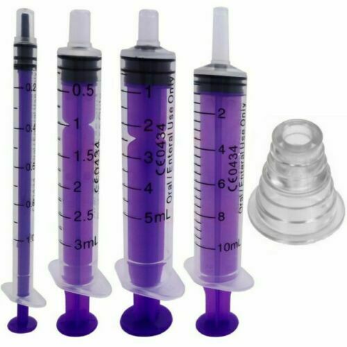 Oral Medicine Fluids Syringes With Bottle Plunger - Baby, Children, Elderly, Pet