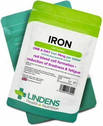 Iron Tablets 14mg One a Day, Energy Pregnancy Anaemic Supplement 120 Tablets